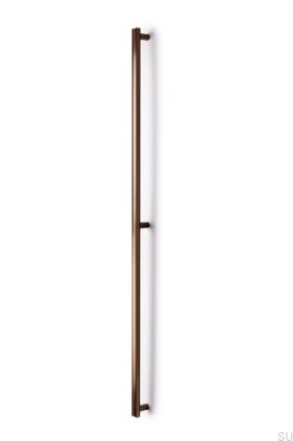 Poignée de meuble allongée en aluminium bronze brossé Moon Big 1056