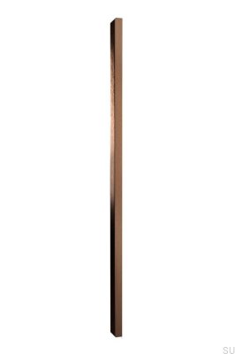 Poignée de meuble Vann 1200 en aluminium marron avec bord brossé