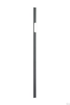 Peak 1760 Poignée de meuble allongée en aluminium gris métallisé
