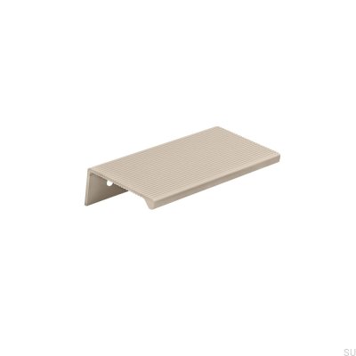 Poignée de meuble carrée Aqua 94 en aluminium avec bord crème