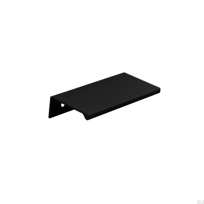 Poignée de meuble carrée Aqua 94 en aluminium avec bord noir