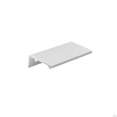 Poignée de meuble carrée Aqua 94 en aluminium avec bord blanc