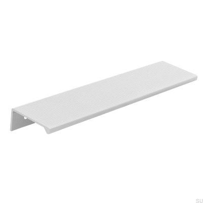 Poignée de meuble carrée Aqua 190 en aluminium avec bord blanc