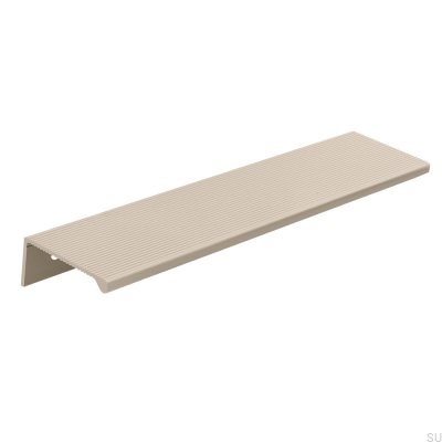Poignée de meuble carrée Aqua 190 en aluminium avec bord crème