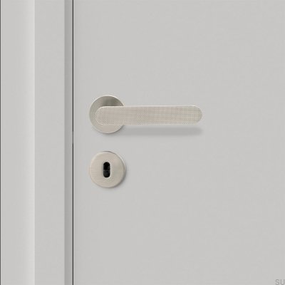 Poignée de porte Vibe Grip en aluminium argenté brossé