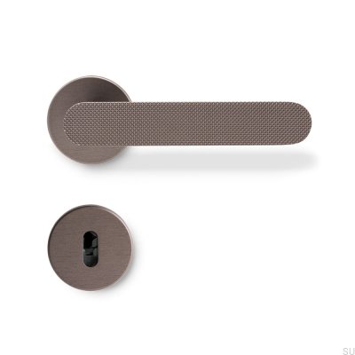 Poignée de porte en aluminium Vibe Grip, brun foncé, standard scandinave