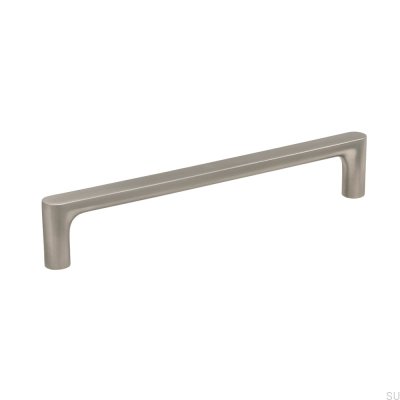 Poignée de meuble allongée en métal Vibe Plain 160, argent brossé