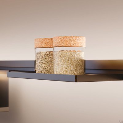 Étagère de cuisine Systema 305 en aluminium noir mat
