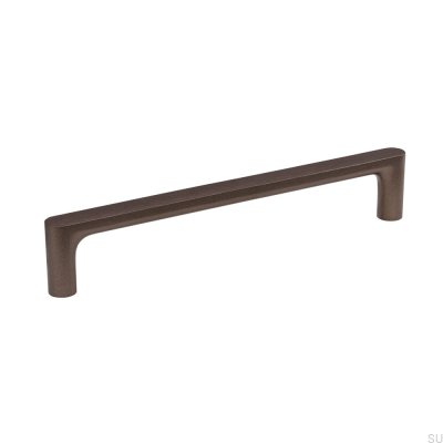 Poignée de meuble allongée en métal marron foncé Vibe Plain 160