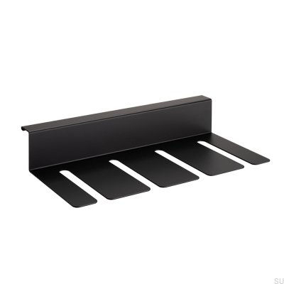 Porte-verres à vin Systema 396 en aluminium noir mat