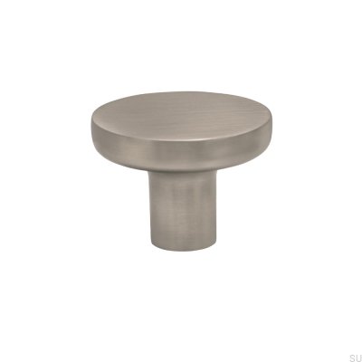 Bouton de meuble en métal Vibe Plain 38, argent brossé