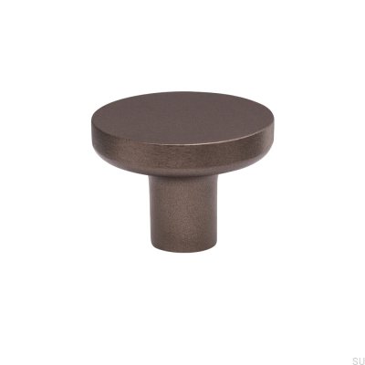 Bouton de meuble en métal marron foncé Vibe Plain 38