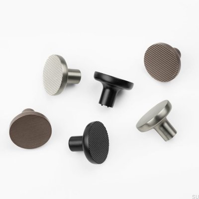 Bouton de meuble en métal marron foncé Vibe Plain 38