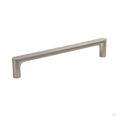 Poignée de meuble allongée en métal argenté brossé Vibe Grip 160