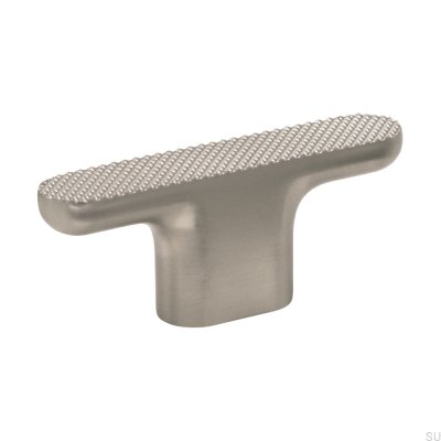 Bouton de meuble en métal T-Bar Vibe Grip, argent brossé