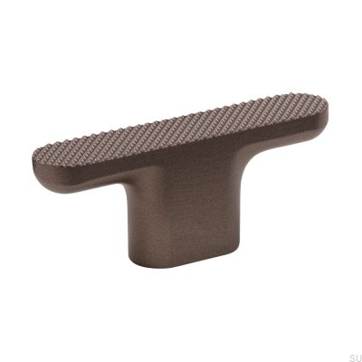 Bouton de meuble en métal marron foncé T-Bar Vibe Grip