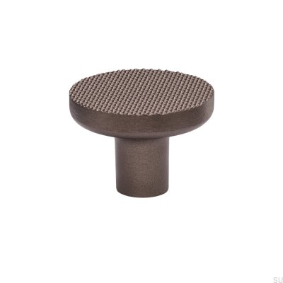 Bouton de meuble en métal marron foncé Vibe Grip 38