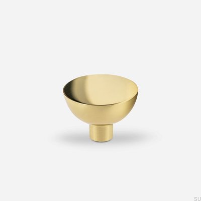 Bouton de meuble Luna M, laiton poli