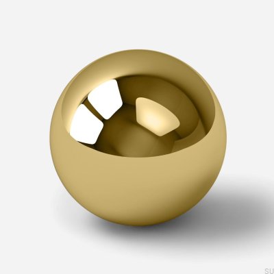 Bouton de meuble Odete L, laiton poli et laqué