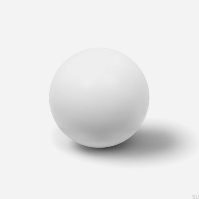 Bouton de meuble Odete M, laiton laqué blanc