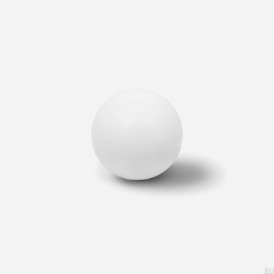 Bouton de meuble Odete S, laiton laqué blanc