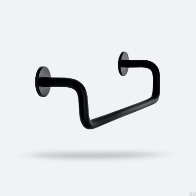 Poignée de meuble oblongue Ava 128, laiton noir