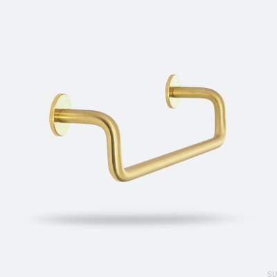 Poignée de meuble longitudinale Ava 128 Laiton non peint