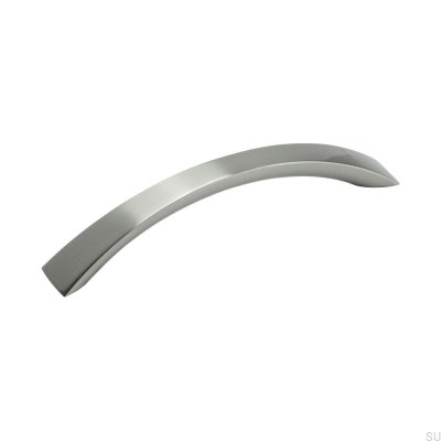Poignée de meuble oblong 21213 128 Argent poli (aspect inox)