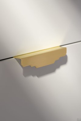 Poignée de meuble Karla Matt 140 edge en laiton mat brossé 