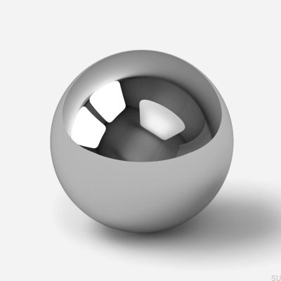 Bouton de meuble Odete L Laiton Argent Chrome