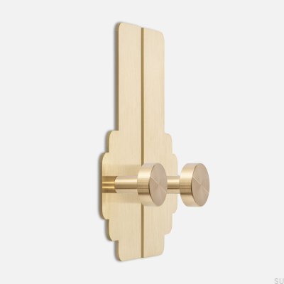 Bouton de meuble avec base Nena Maroc X2 Laiton brossé non verni (2 pièces)
