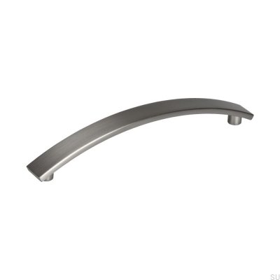 Poignée de meuble allongée Malen 128 Silver Brushed (aspect inox)