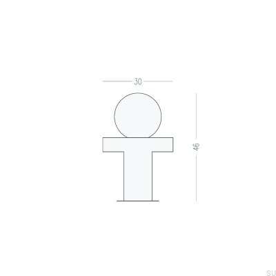 Bouton de meuble en cuivre Pola Brass avec coussinet en laiton brossé