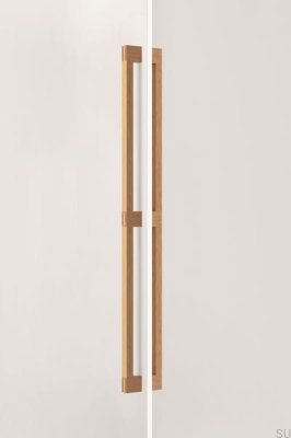 Poignée de meuble allongée en bois de chêne Hako Big 960