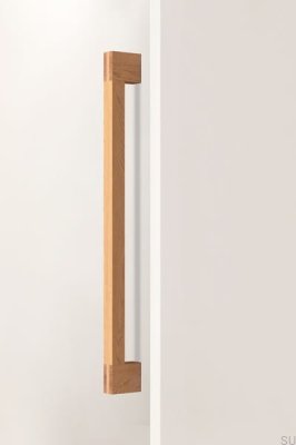 Poignée de meuble allongée en bois de chêne Hako Big 480