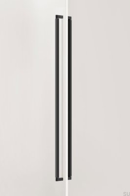 Poignée de meuble allongée double face en aluminium noir titane Brooklyn Big 1056 