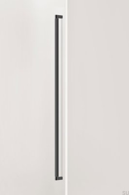 Poignée de meuble allongée simple face Brooklyn Big 1056 en aluminium noir titane