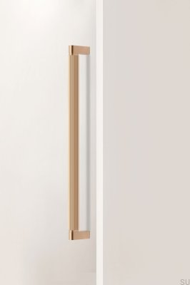 Poignée de meuble Brooklyn Big 448 en aluminium brossé doré Cava
