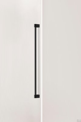 Poignée de meuble allongée Casey Big 736 en aluminium noir mat