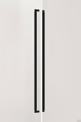 Poignée de meuble allongée Brooklyn Big 1056 en aluminium brossé noir