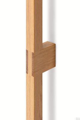 Poignée de meuble allongée en bois de chêne Hako 960