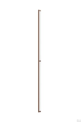 Poignée de meuble allongée en aluminium brossé marron Brooklyn 1056