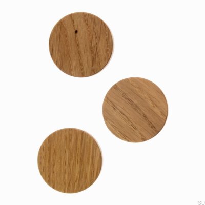 Bouton de meuble Basic 30 Bois de chêne Huile dure Incolore Semi-mat (Élevé)