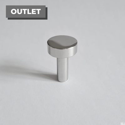 Bouton de meuble Nena S Inox argenté poli