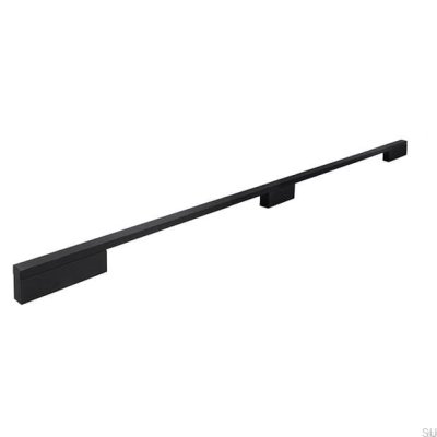 Poignée de meuble allongée 2110 368/416 Aluminium Noir Mat