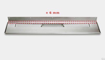 Drain linéaire 1004 900 Bride arrière décalée 6 mm Mur Acier