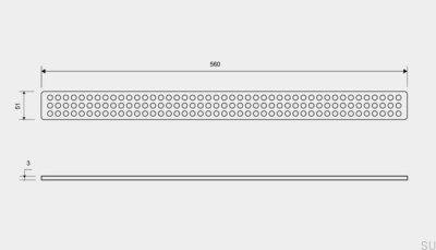 Grille pour drain ClassicLine Classic 560 Acier Brossé