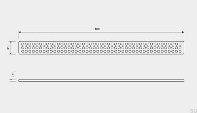 Grille pour drain ClassicLine Classic 860 Acier Brossé