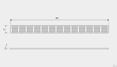 Grille de drainage ClassicLine Stripe 860 Acier brossé