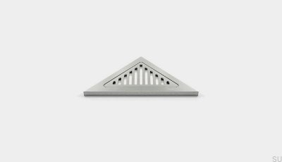 Étagère de douche d'angle triangulaire ClassicLine Column en acier brossé
